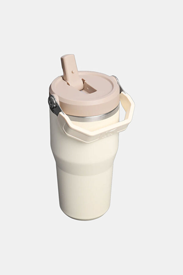 The IceFlow Flip Straw 2.0 Tumbler 0.59L / 20oz Cream Thermos 2