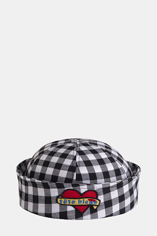White Check Hat