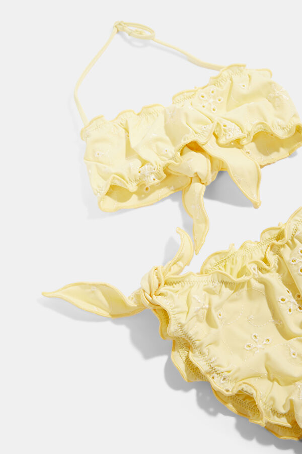 Yellow Patterned Children's Bikini 3
