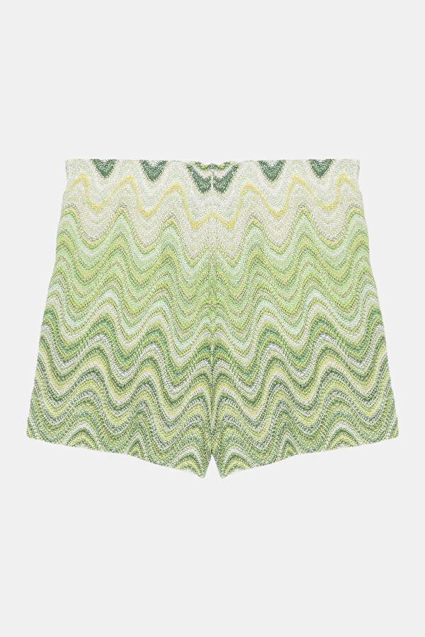 Green Viscose Kids Shorts 3