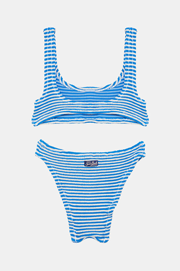 Saks Desenli Çocuk Bikini 2