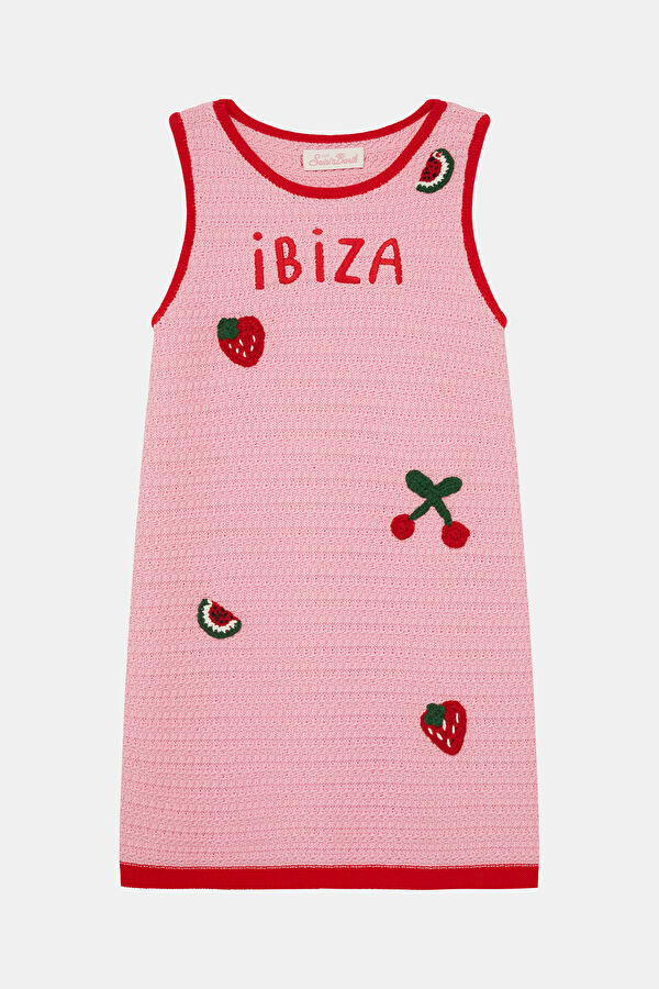 Red Patterned Mini Children's Dress