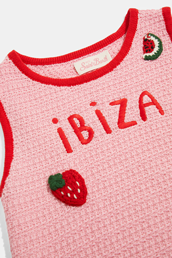 Red Patterned Mini Children's Dress 3