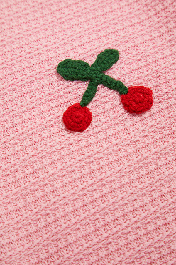 Red Patterned Mini Children's Dress 5