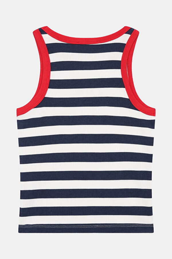 Navy Sleeveless Kids Blouse 2