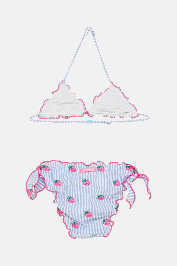 Lacivert Desenli Çocuk Bikini 2