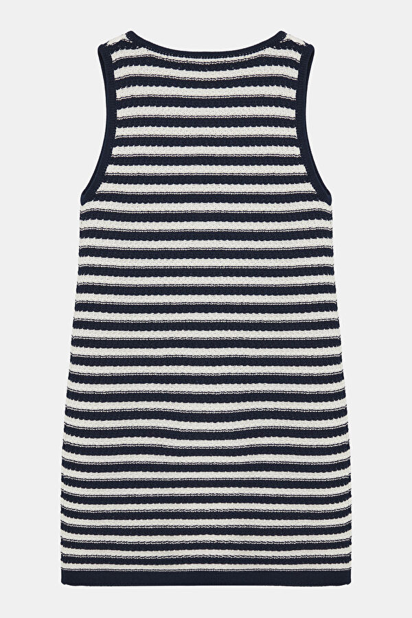 Navy Patterned Mini Children's Dress 2