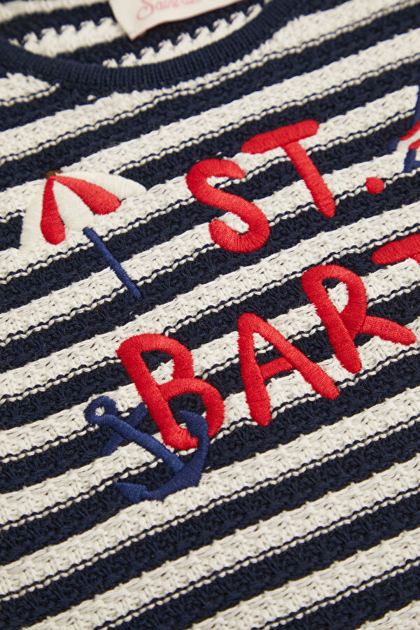 Navy Patterned Mini Children's Dress 4