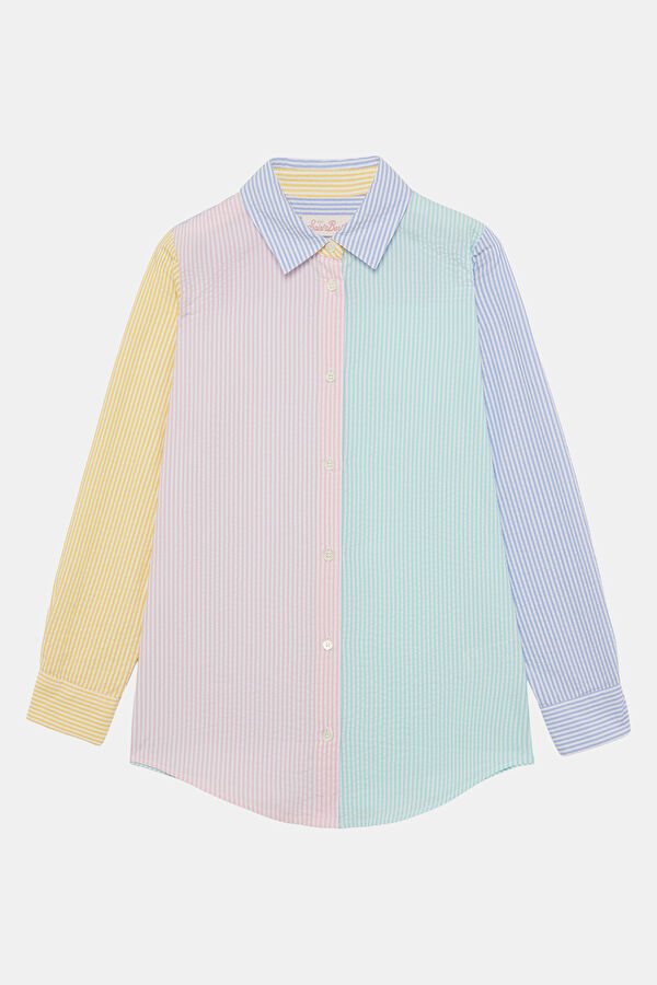 Blue Patterned Kids Shirt