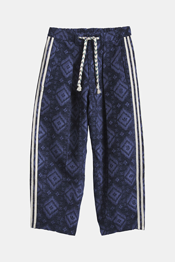 Relax Kalıp Lacivert Wide Leg Erkek Spor Pantolon