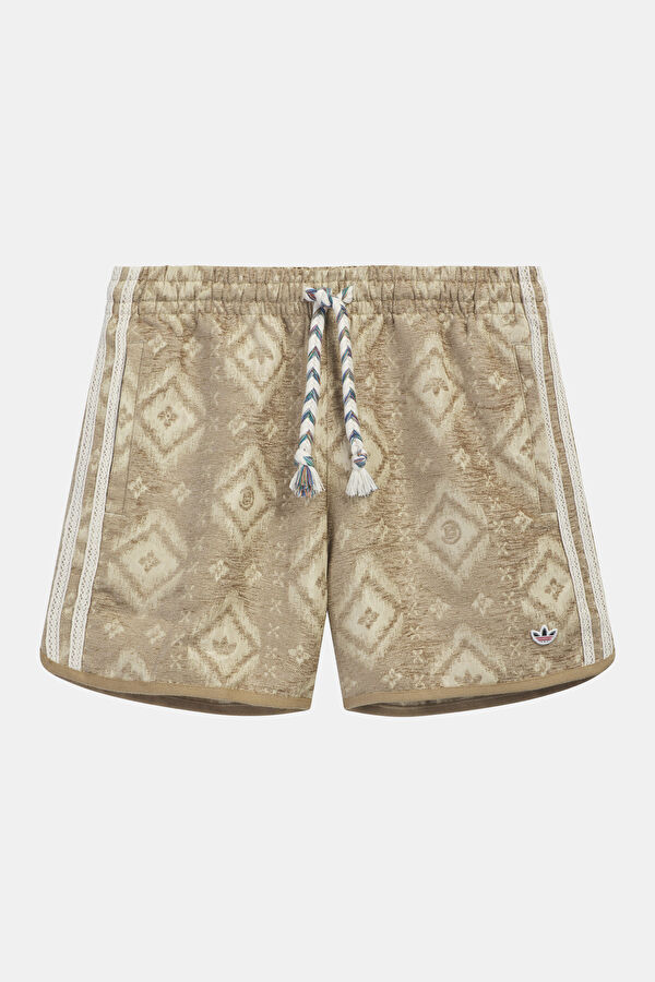 Beige Patterned Men's Shorts