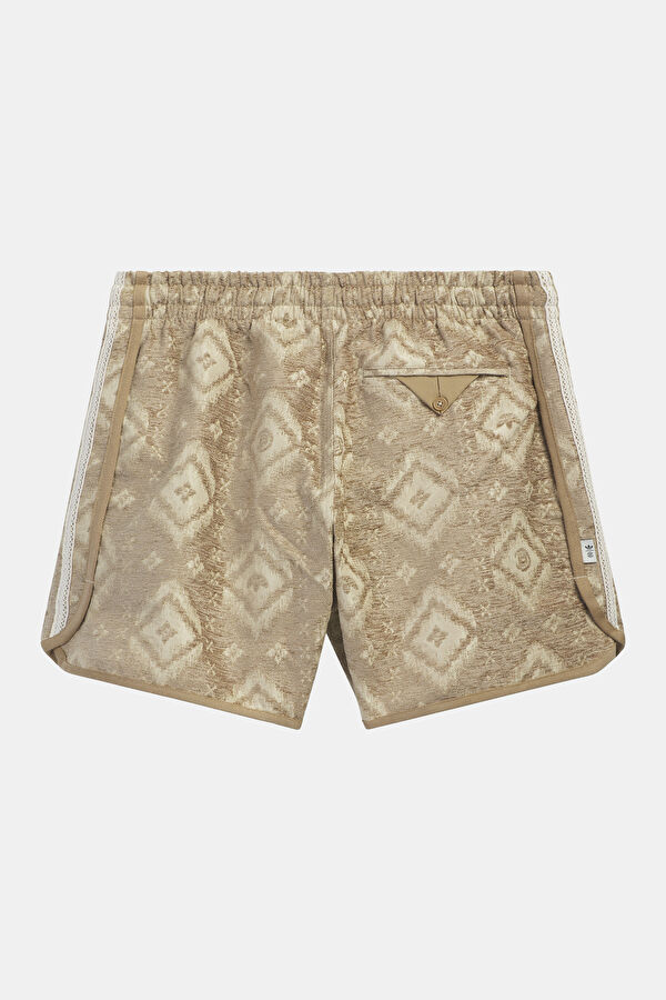 Beige Patterned Men's Shorts 2