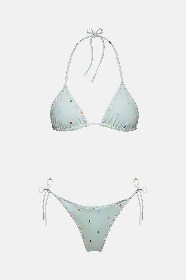 Ekru Desenli Kadın Bikini