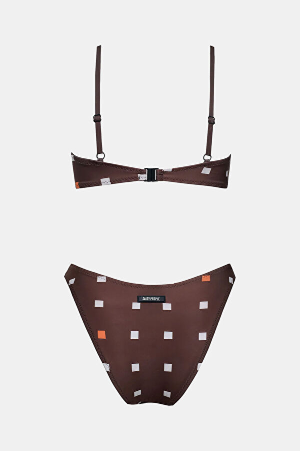 Kahve Desenli Kadın Bikini 2