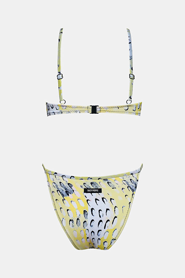 Sarı Desenli Kadın Bikini 2