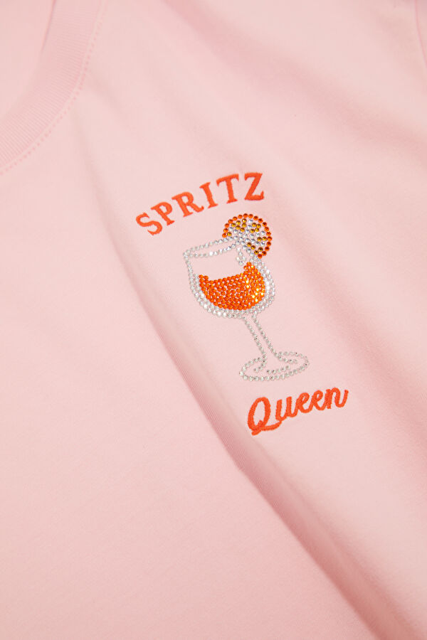 Açık Pembe Kadın T-Shirt 4