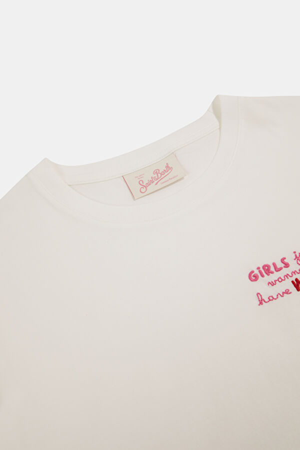 Beyaz Kadın T-Shirt 3