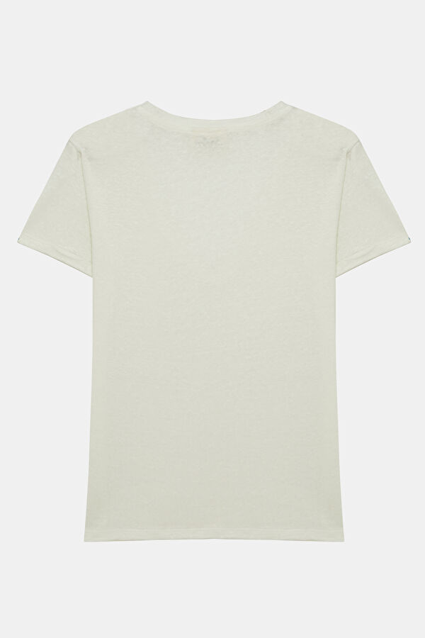 Beyaz Kadın T-Shirt 2
