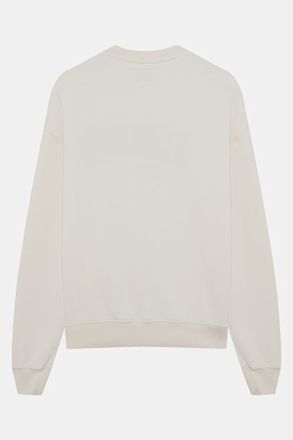 Krem Kadın Sweatshirt 2