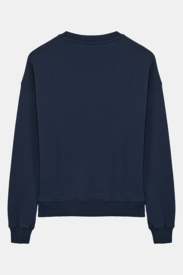 Lacivert Kadın Sweatshirt 2