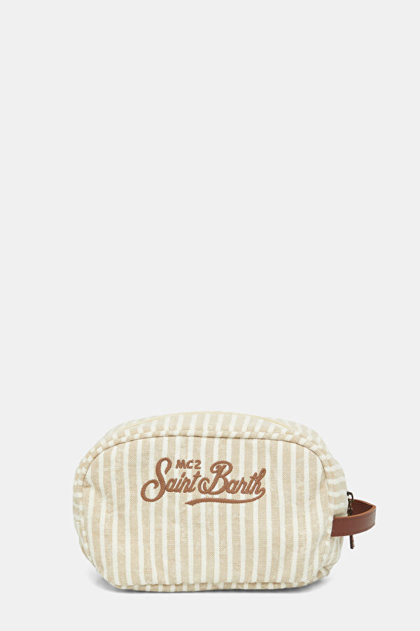 Westwood Beige Patterned Linen Bag