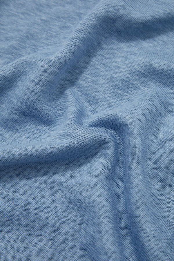 Men's Relaxed Fit Blue Crew Neck T-Shirt 4