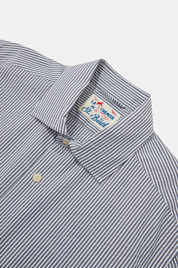 Men's Relaxed Fit Blue Shirt 3