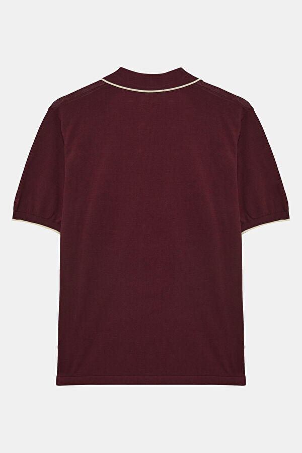 Relax Kalıp Bordo Polo Yaka Erkek T-Shirt 2