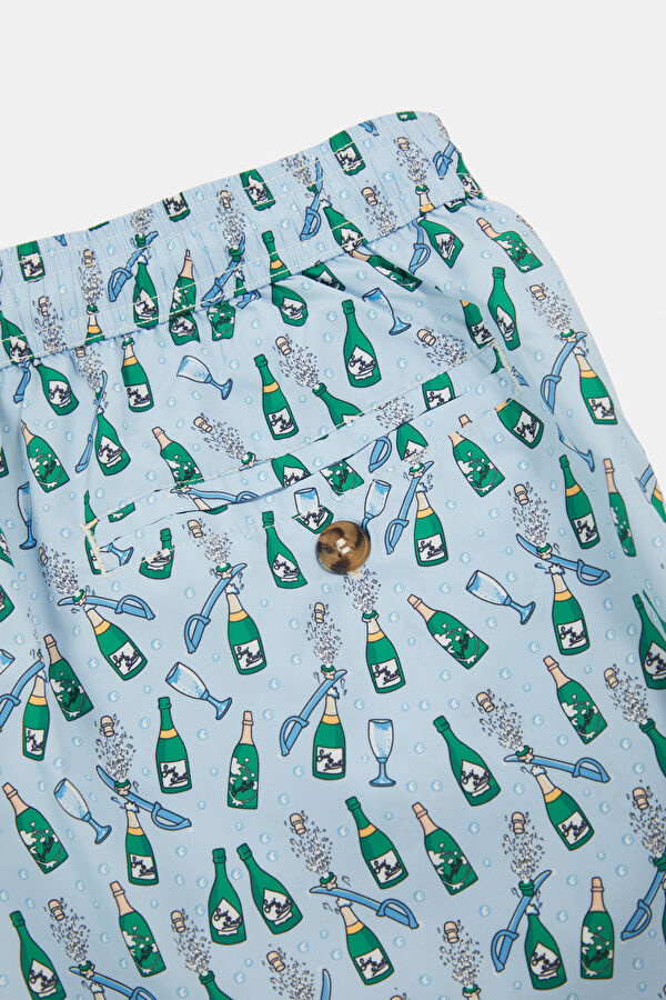 Çok Renkli Desenli Lastikli Erkek Mayo 6