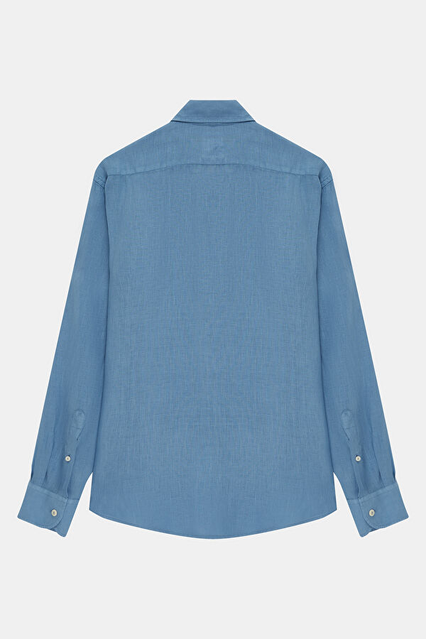 Men's Relaxed Fit Blue Shirt 2