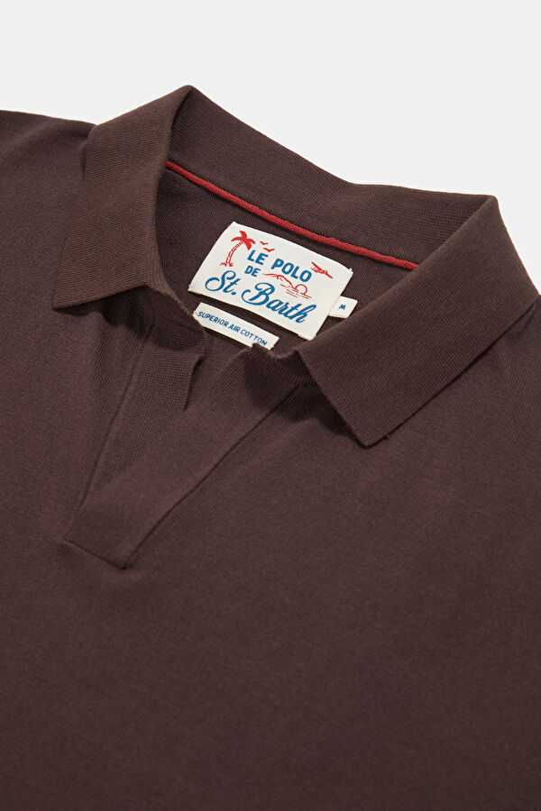 Relax Kalıp Kahve Polo Yaka Erkek T-Shirt 3