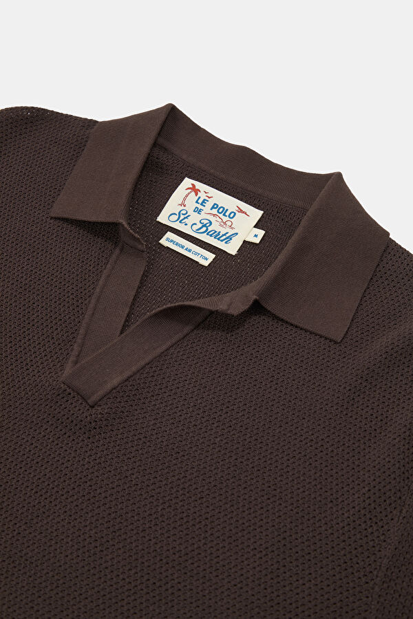 Relax Kalıp Kahve Polo Yaka Erkek T-Shirt 3