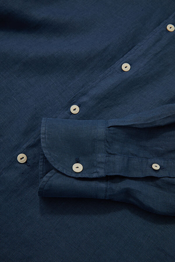 Men's Relaxed Fit Navy Shirt 4