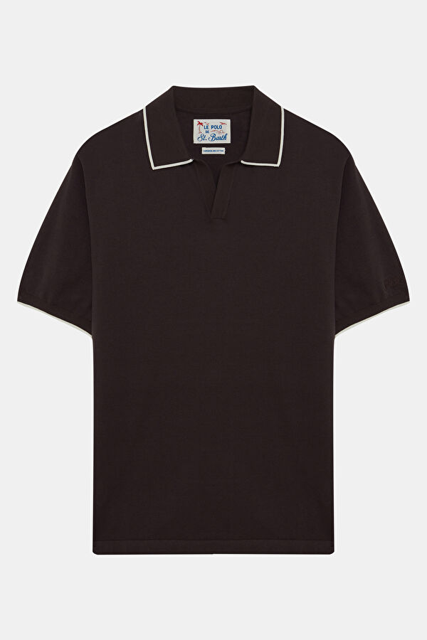 Relax Kalıp Kahve Polo Yaka Erkek T-Shirt