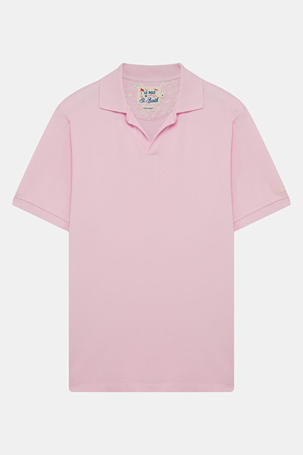 Relax Kalıp Pembe Polo Yaka Erkek T-Shirt