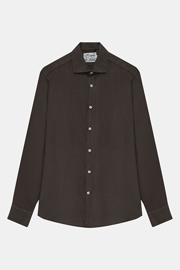 Men's Relaxed Fit Brown Shirt