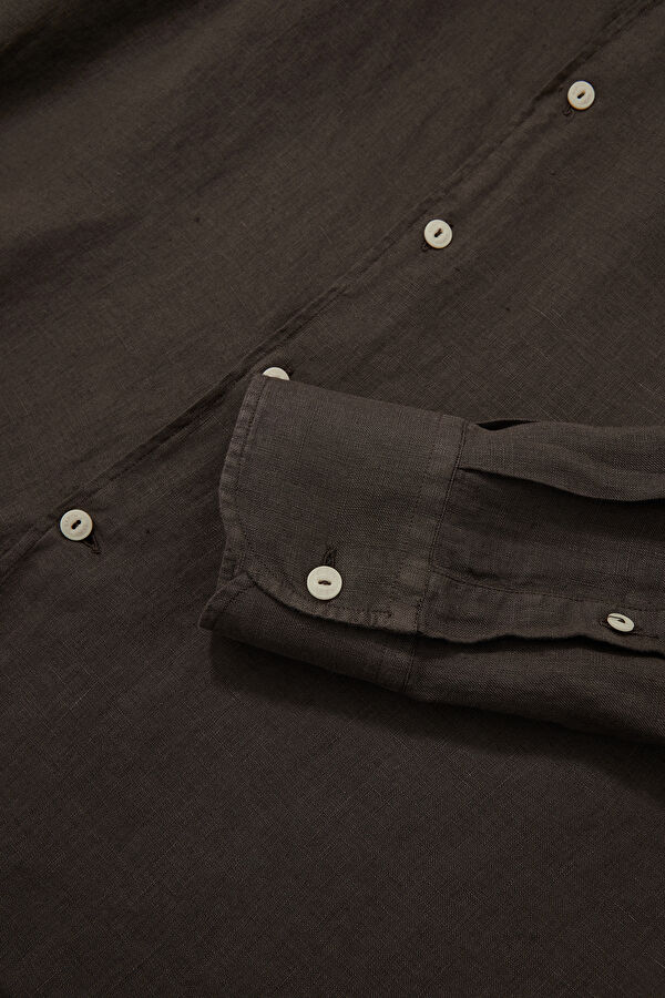 Men's Relaxed Fit Brown Shirt 4