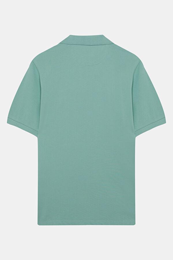 Relax Kalıp Yeşil Polo Yaka Erkek T-Shirt 2