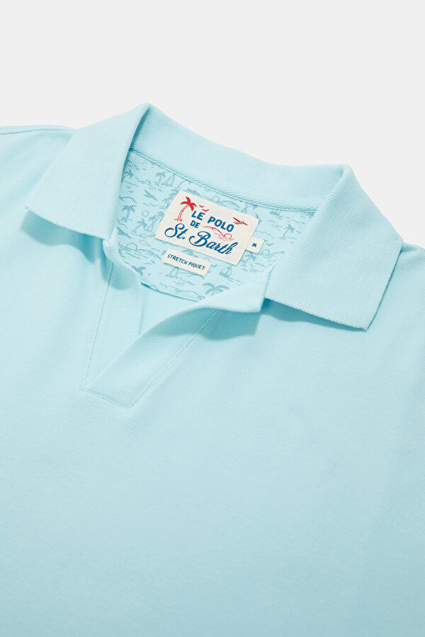 Relax Kalıp Mavi Polo Yaka Erkek T-Shirt 3