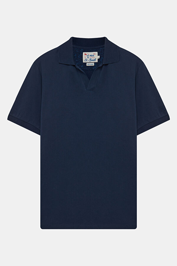 Relax Kalıp Lacivert Polo Yaka Erkek T-Shirt