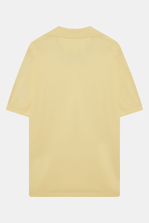 Relax Kalıp Sarı Polo Yaka Erkek T-Shirt 2
