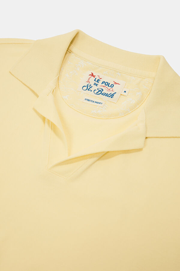 Relax Kalıp Sarı Polo Yaka Erkek T-Shirt 3