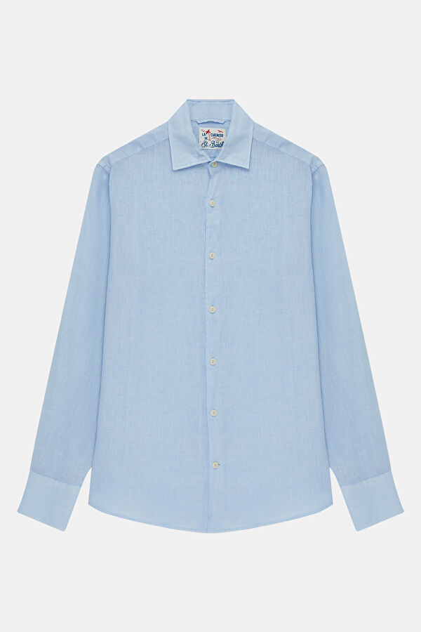 Men's Relaxed Fit Blue Shirt