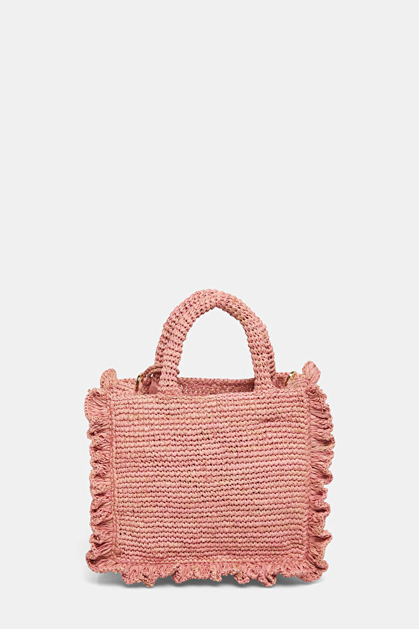 Raffia Volant Mini Çok Renkli Çanta 4