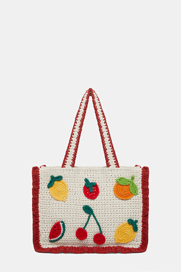 Crochet Volant Mid Çok Renkli Çanta 3