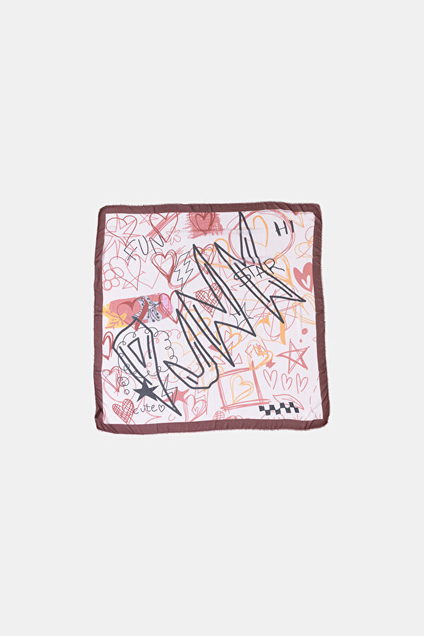 Pink Patterned Modal Scarf