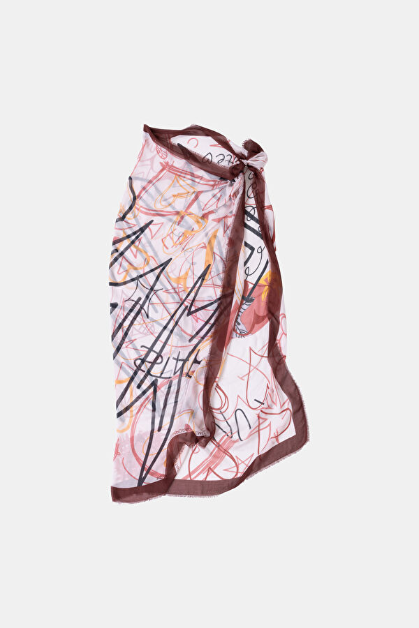 Pink Patterned Modal Scarf 4