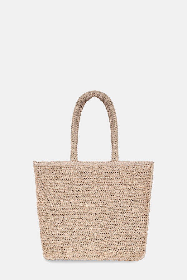 Kaia Large Beige Raffia Bag 2