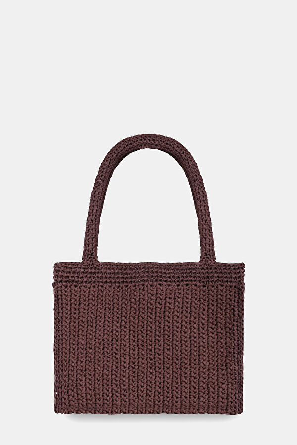 Maris Mini Koyu Kahve Rafya Çanta 2