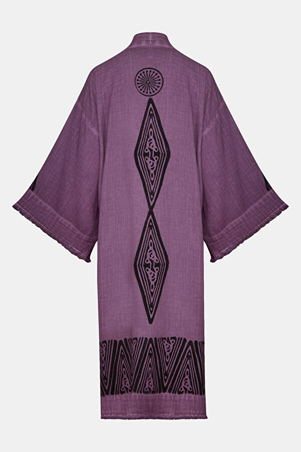 Mor Pamuk/Keten Kadın Kaftan 2